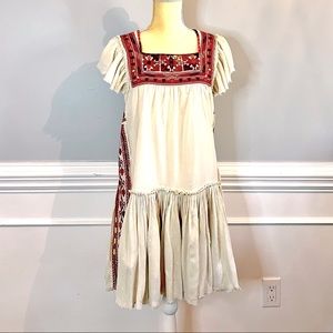 Free People Embroidered Tunic / Mini Dress - Small